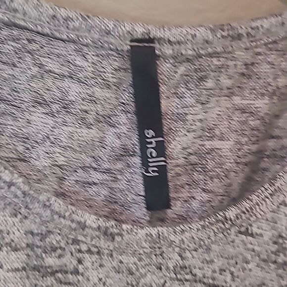 💲6️⃣ Bundled ✔️Cold Shoulder Heathered Grey Shirt Ruffle Accent sz S - Picture 5 of 8